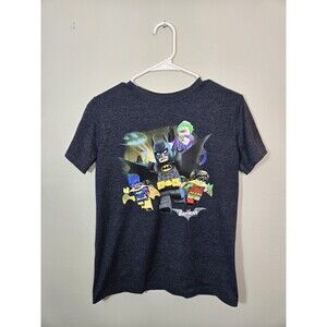 Old Navy Boys Dark Blue LEGO Batman Graphic T-Shirt Size L (10-12) Short Sleeve